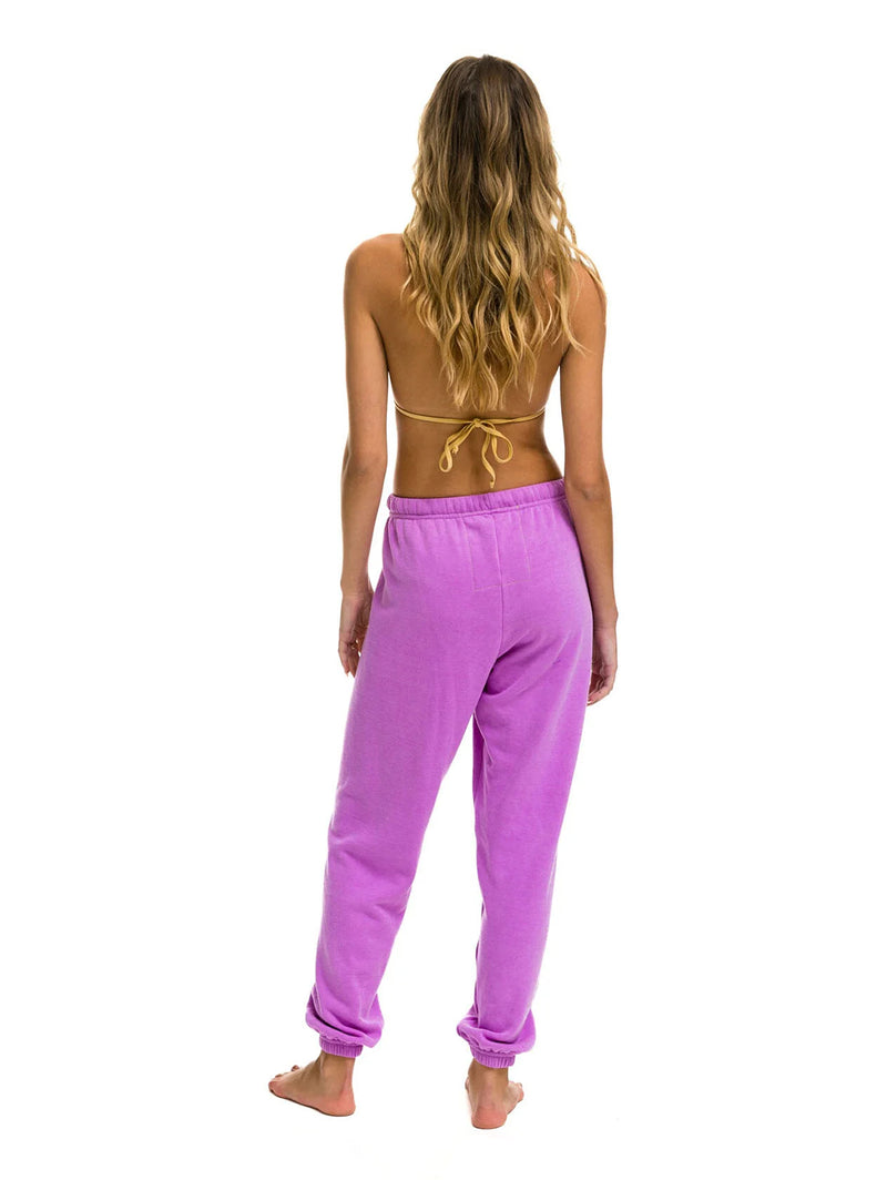 Logo Sweatpant - Neon Purple-AVIATOR NATION-Over the Rainbow