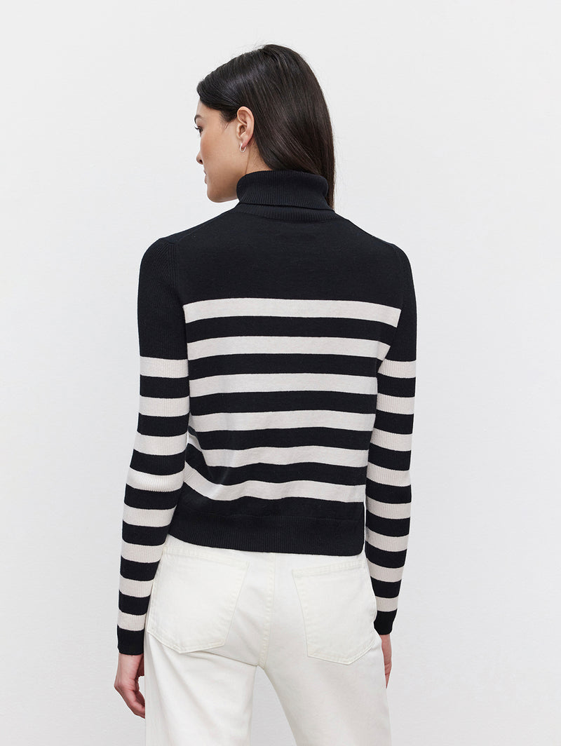 Korie Cashmere Turtleneck - Black Chalk-Velvet-Over the Rainbow