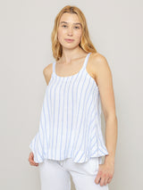 Traci Top - White Stripe-STARK-Over the Rainbow