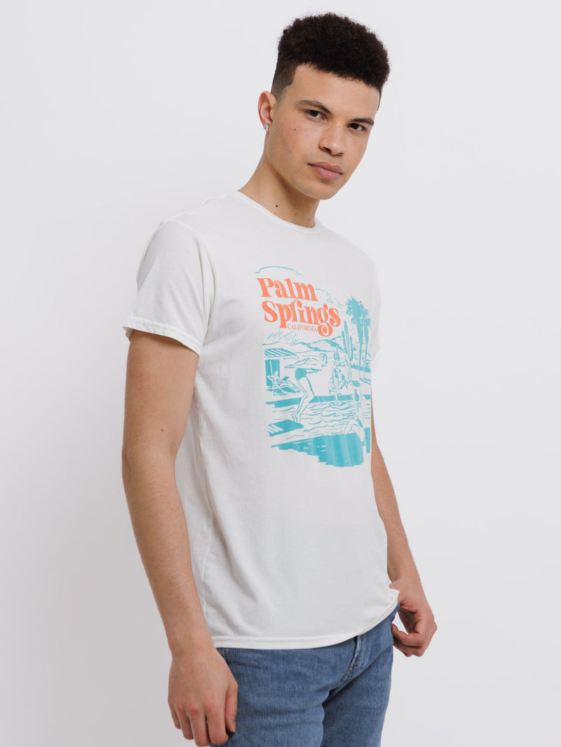 Palm Spring Tee - Antique White-Retro Brand-Over the Rainbow