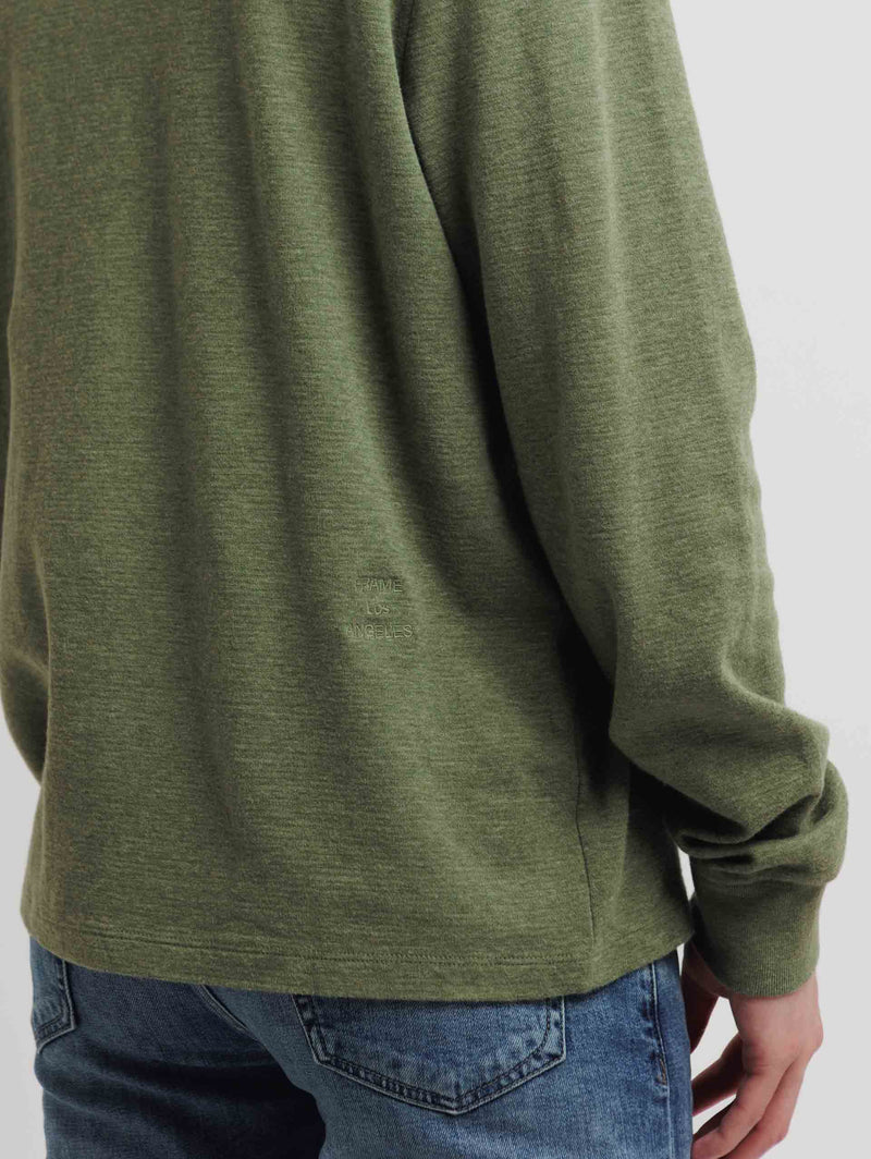 Duo Fold Long Sleeve Top - Heathered Desert Sage-FRAME-Over the Rainbow