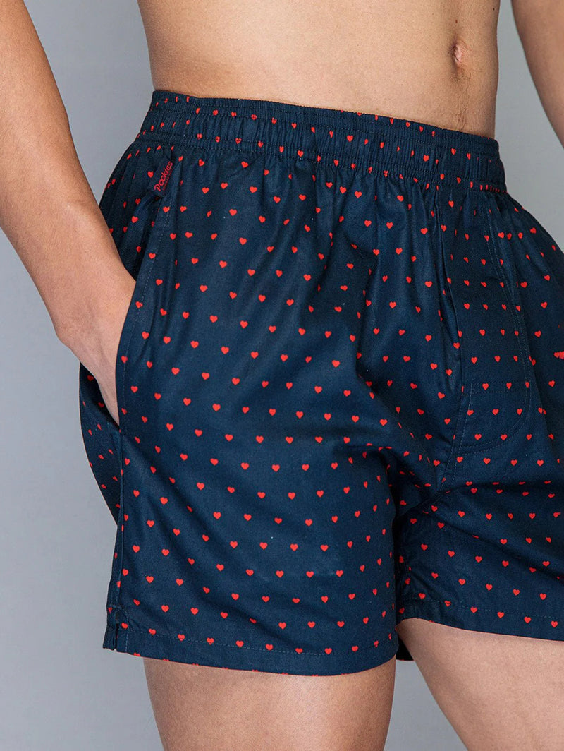 Boxer Shorts - Navy Love-POCKIES-Over the Rainbow