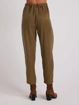 Nico Clean Waist Slouchy Trouser - Basil Green-Bella Dahl-Over the Rainbow