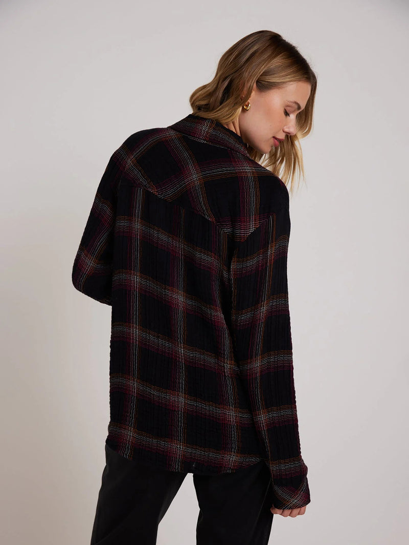 Oversized Shirt with Pocket - Autumn Sunset Plaid-Bella Dahl-Over the Rainbow