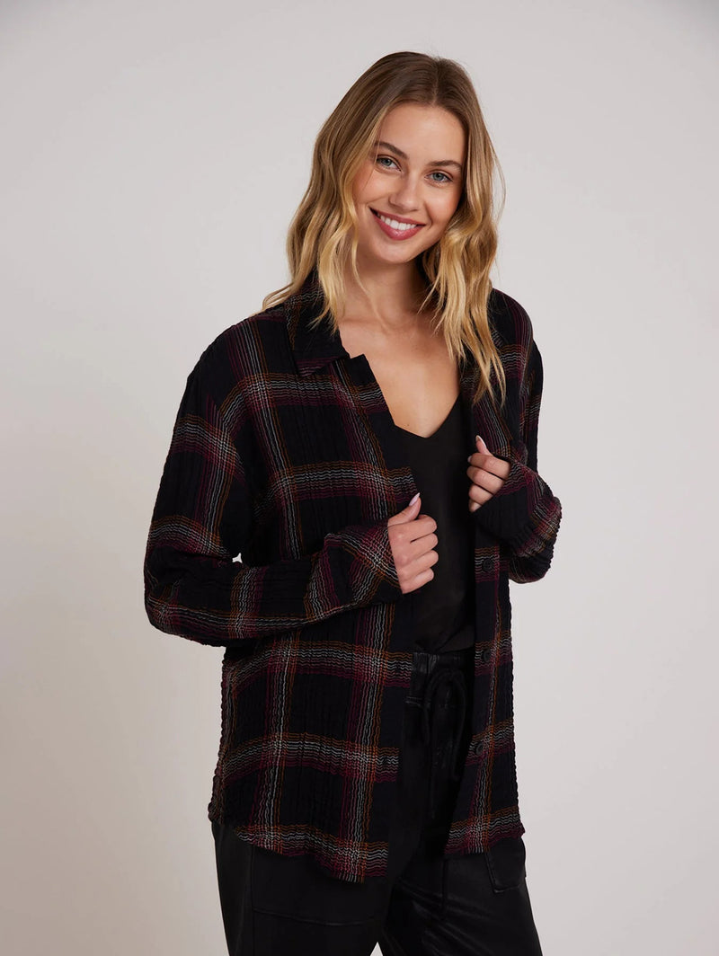 Oversized Shirt with Pocket - Autumn Sunset Plaid-Bella Dahl-Over the Rainbow