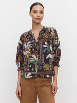 Betty Long Sleeve Print Top - Madrid-Velvet-Over the Rainbow