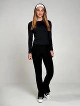 Long Sleeve Body Hug Top - Black-PURE & SIMPLE-Over the Rainbow