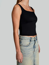 Body Hug Tank Top - Black-PURE & SIMPLE-Over the Rainbow