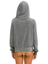 Rainbow Zip Hoodie - Heather Grey-AVIATOR NATION-Over the Rainbow