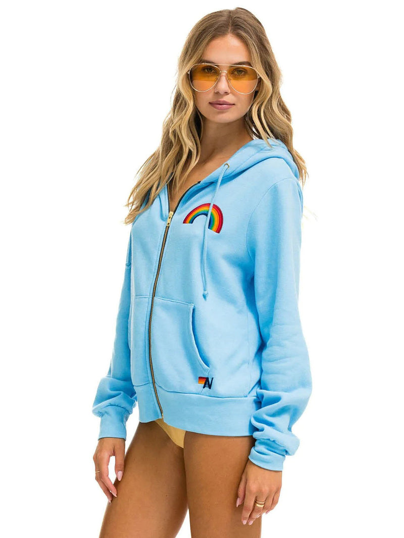 Rainbow Zip Hoodie - Sky-AVIATOR NATION-Over the Rainbow