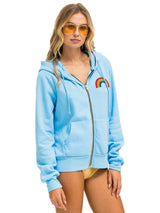 Rainbow Zip Hoodie - Sky-AVIATOR NATION-Over the Rainbow