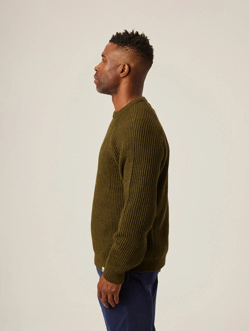 Ford Crew Sweater - Olive-PEREGRINE-Over the Rainbow