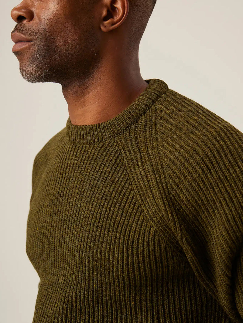 Ford Crew Sweater - Olive-PEREGRINE-Over the Rainbow