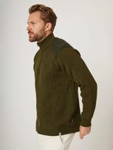 Foxton Zip Neck Sweater - Olive-PEREGRINE-Over the Rainbow