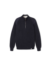 Foxton Zip Neck Sweater - Navy-PEREGRINE-Over the Rainbow