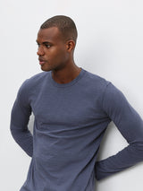 Kai Slub Long Sleeve Crew Tee - Crater-Velvet-Over the Rainbow