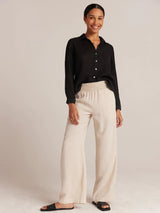 Smocked Waist Wide Leg Pant - Cliffside-Bella Dahl-Over the Rainbow