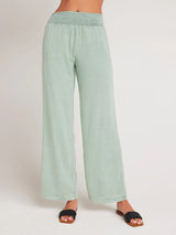 Smocked Waist Wide Leg Pant - Oasis Green-Bella Dahl-Over the Rainbow