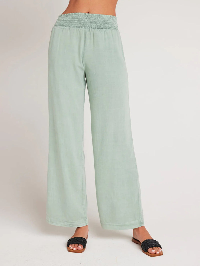 Smocked Waist Wide Leg Pant - Oasis Green-Bella Dahl-Over the Rainbow