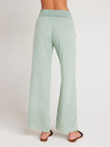 Smocked Waist Wide Leg Pant - Oasis Green-Bella Dahl-Over the Rainbow