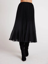 Sunburst Pleated Midi Skirt - Black-Bella Dahl-Over the Rainbow