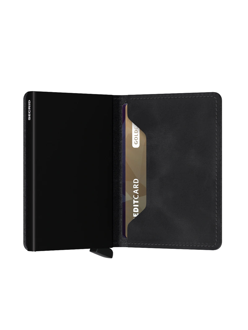 Slimwallet - Vintage Black-SECRID WALLET-Over the Rainbow