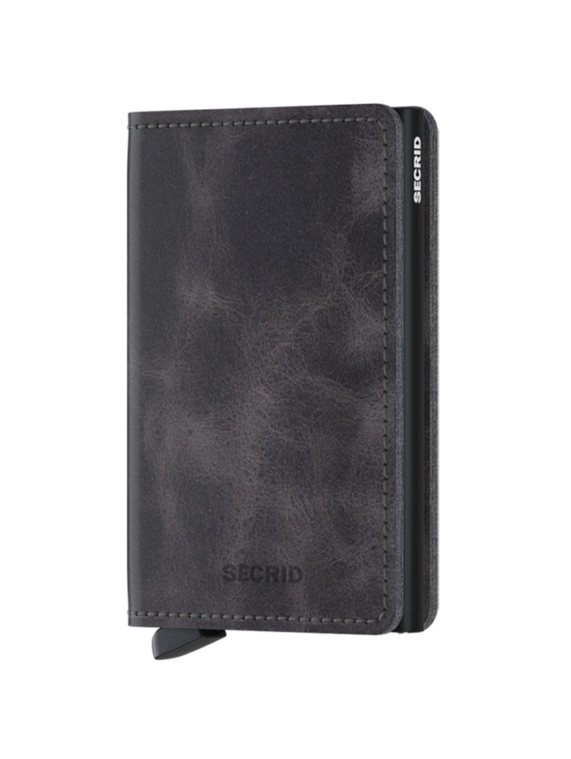 Slimwallet - Vintage Grey Black-SECRID WALLET-Over the Rainbow