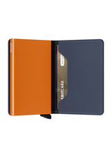 Slimwallet - Matte Night Blue & Orange-SECRID WALLET-Over the Rainbow