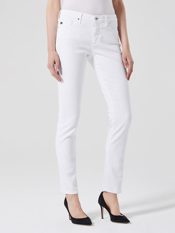 Mari Mid Rise Straight Jean - White-AG Jeans-Over the Rainbow