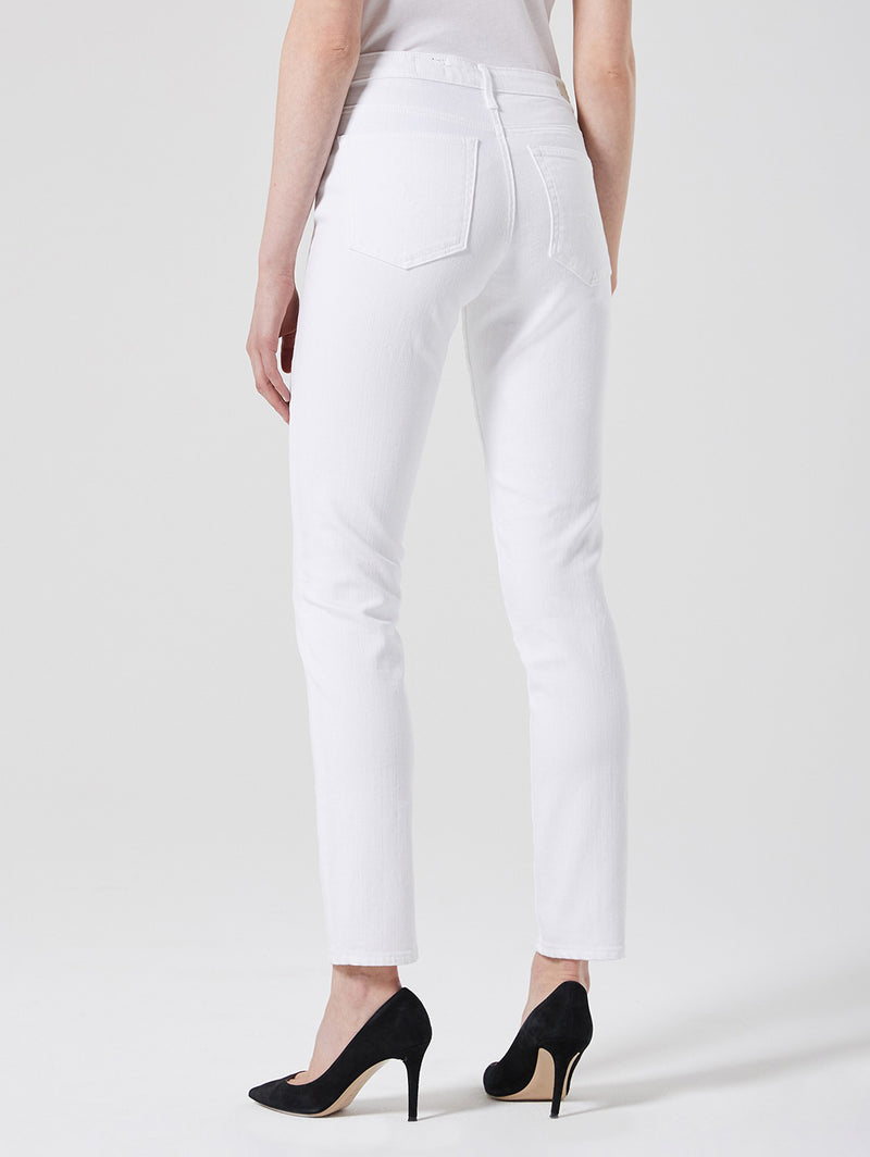 Mari Mid Rise Straight Jean - White-AG Jeans-Over the Rainbow