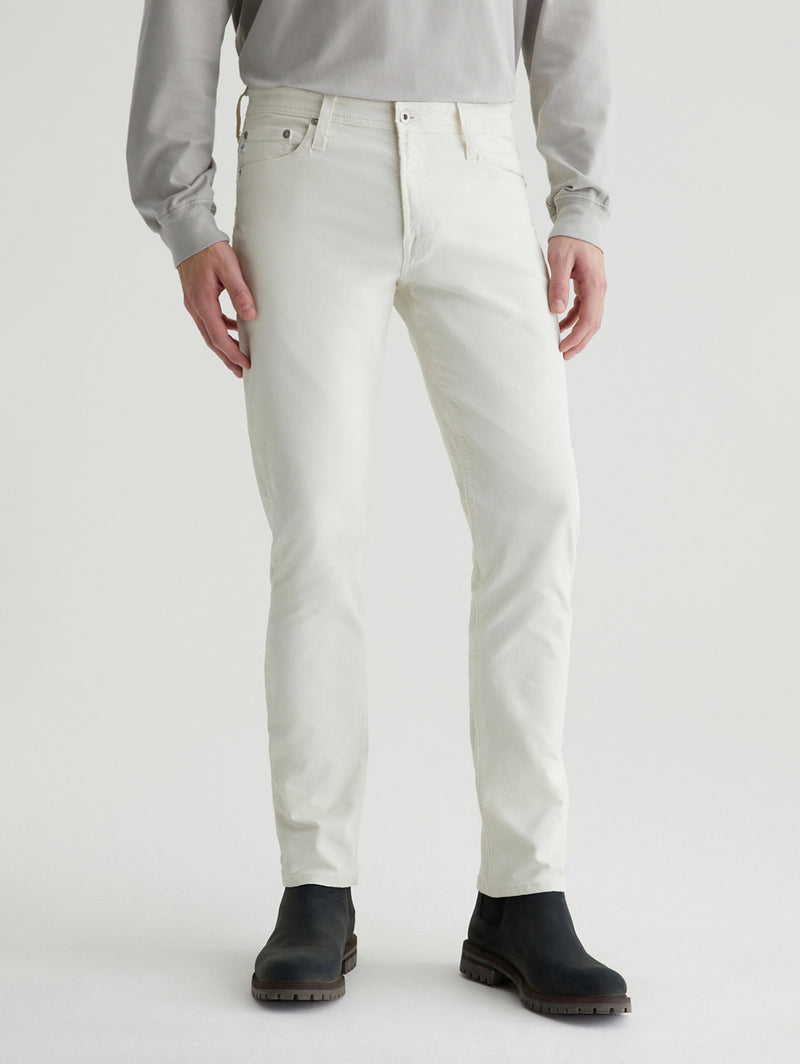 Tellis Modern Corduroy Pant - White Cream-AG Jeans-Over the Rainbow