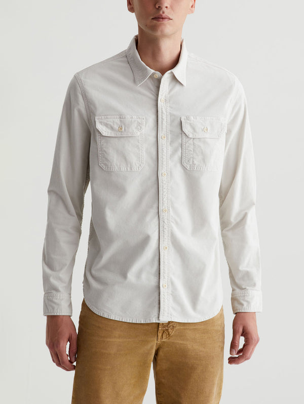 Aiden Utility Corduroy Shirt - Pebble Creek-AG Jeans-Over the Rainbow