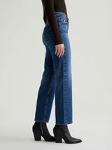 Brinley Mid Rise Straight Jean - 15 Years Prague-AG Jeans-Over the Rainbow