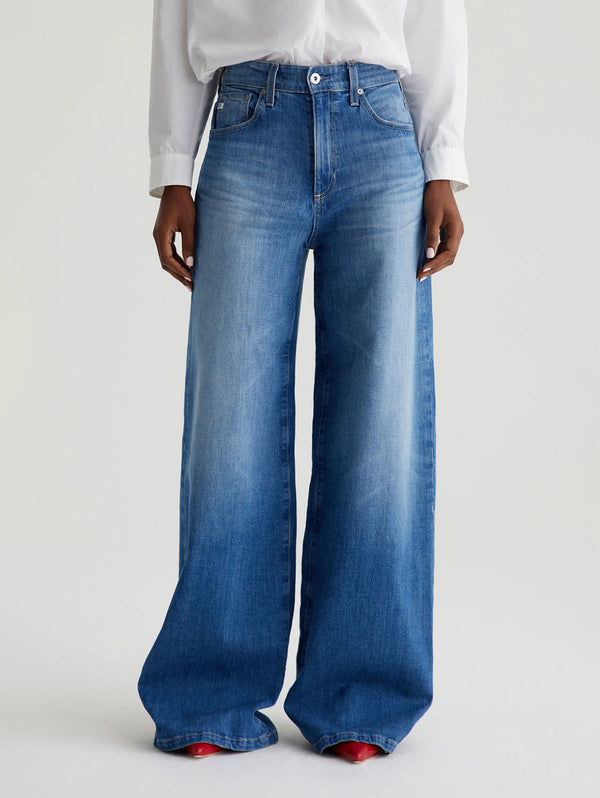 Deven Ultra High Rise Jean- Runway-AG Jeans-Over the Rainbow