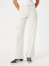 Alva Cargo Pant - Off White Luxe Twill-Mavi-Over the Rainbow