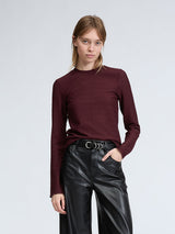 Julia Knit Top - Dark Purple-RAG + BONE-Over the Rainbow