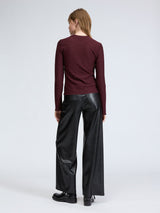 Julia Knit Top - Dark Purple-RAG + BONE-Over the Rainbow