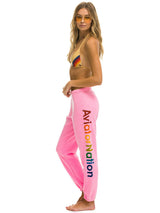 Aviator Nation Sweatpant - Neon Pink-AVIATOR NATION-Over the Rainbow