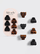 Recycled Plastic X-Small Claw Clips - Black Tort-KITSCH-Over the Rainbow