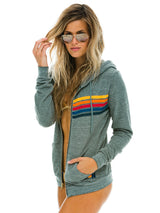 5 Stripe Hoodie - Heather Grey-AVIATOR NATION-Over the Rainbow