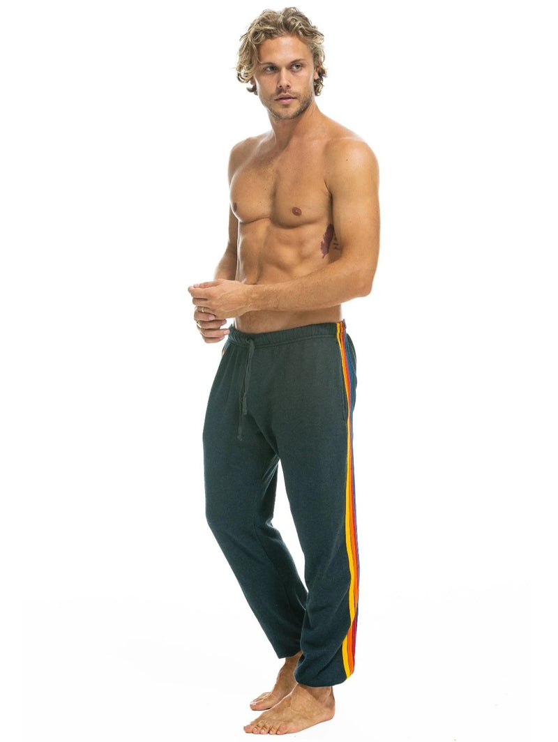 5 Stripe Sweatpant - Charcoal-AVIATOR NATION-Over the Rainbow