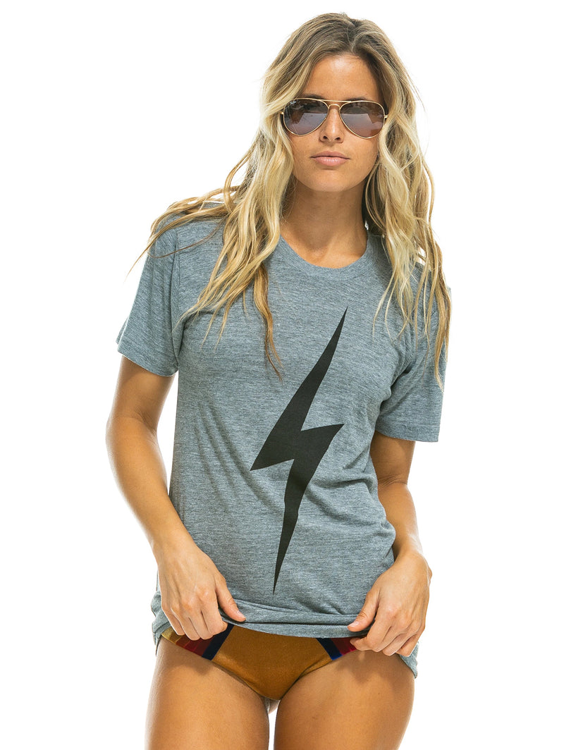 Bolt T-Shirt - Heather Grey-AVIATOR NATION-Over the Rainbow