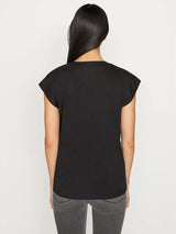 Le Mid Rise V Neck T-Shirt-FRAME-Over the Rainbow