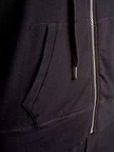 Zip-Up Hoodie Top - Black-SPLENDID-Over the Rainbow