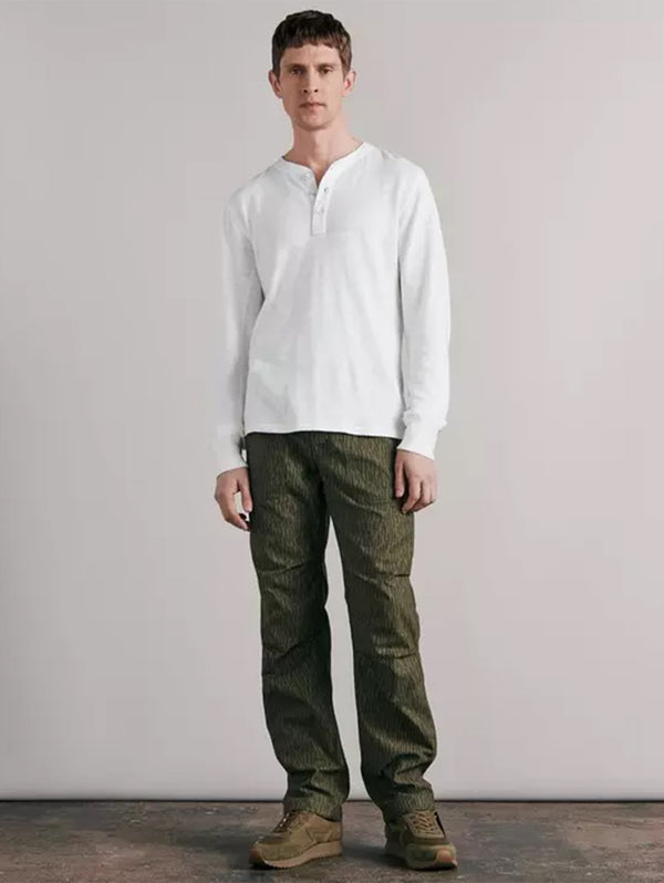 Long Sleeve Classic Henley - White-RAG + BONE-Over the Rainbow