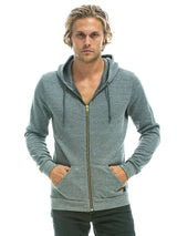 Bolt Zip Hoodie - Heather Grey-AVIATOR NATION-Over the Rainbow