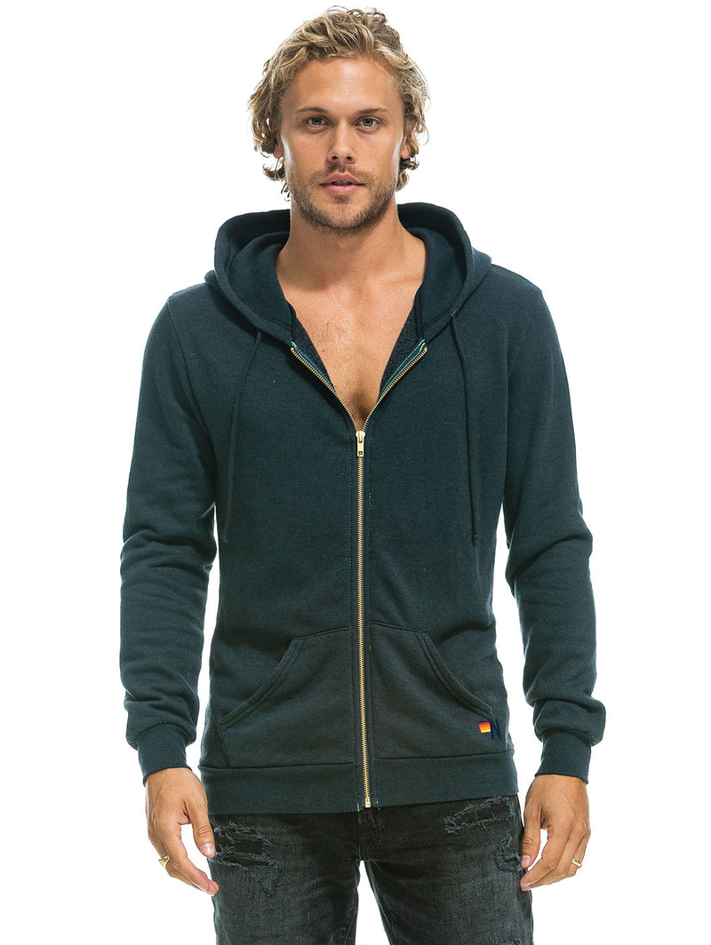 Bolt Zip Hoodie - Charcoal-AVIATOR NATION-Over the Rainbow