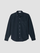 Poplin Standard Shirt - Navy-SAVE KHAKI-Over the Rainbow