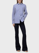 Maxine Shirt - Blue Stripe-RAG + BONE-Over the Rainbow