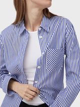 Maxine Shirt - Blue Stripe-RAG + BONE-Over the Rainbow